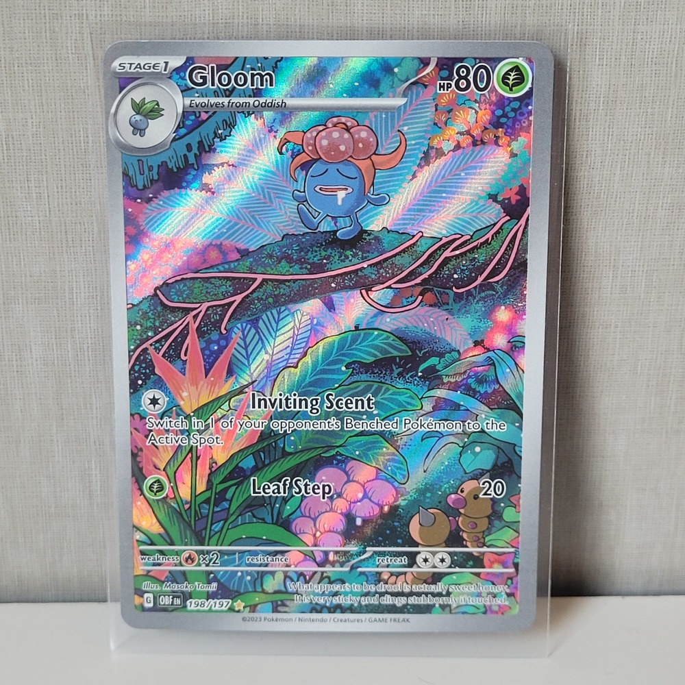 Pokemon Gloom Trading Card 198/197 Obsidian Flames Illustration Rare Holo TCG